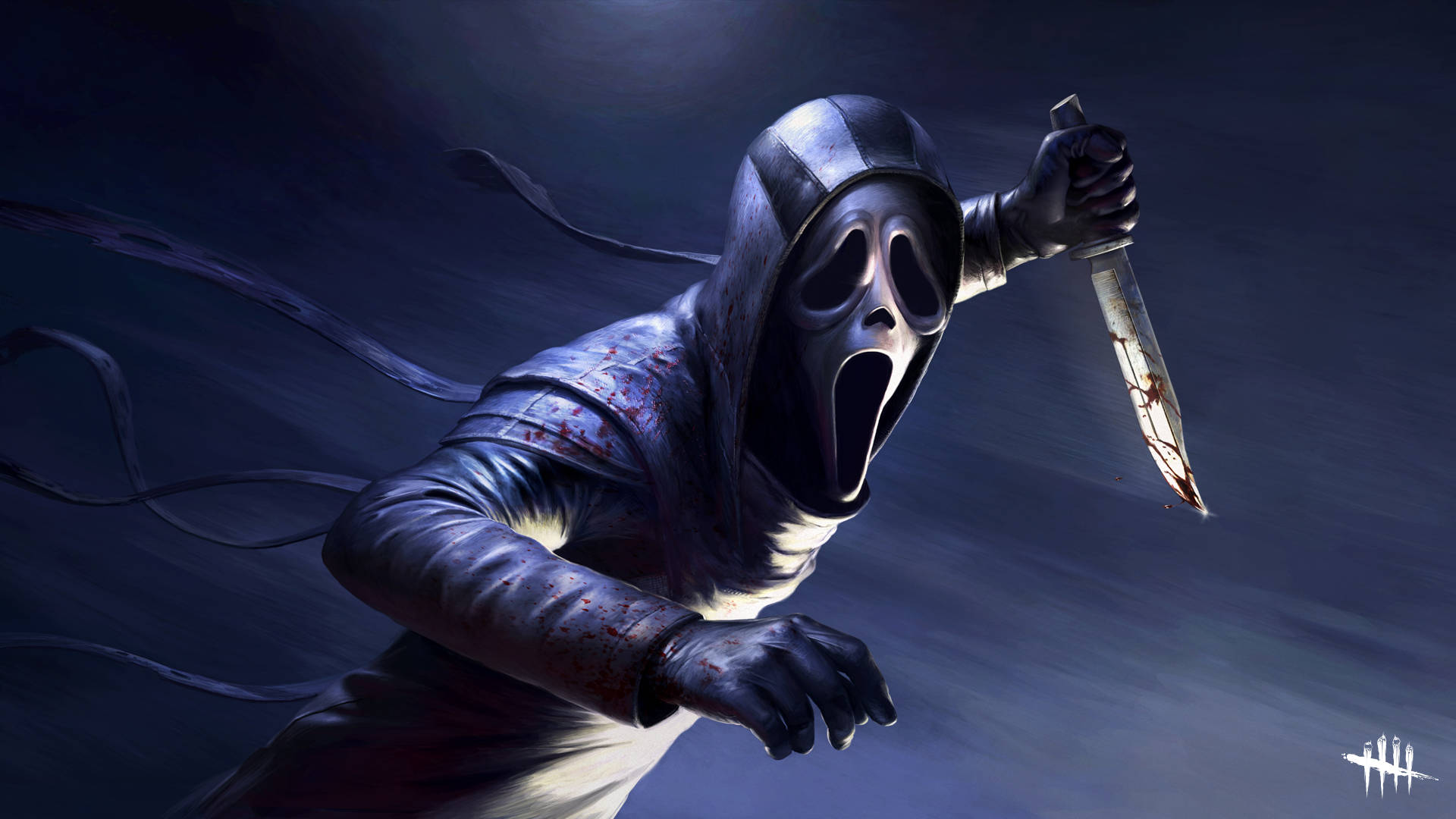 Ghostface, hooded ghostly figure, screaming mask, Full HD Desktop Wallpaper