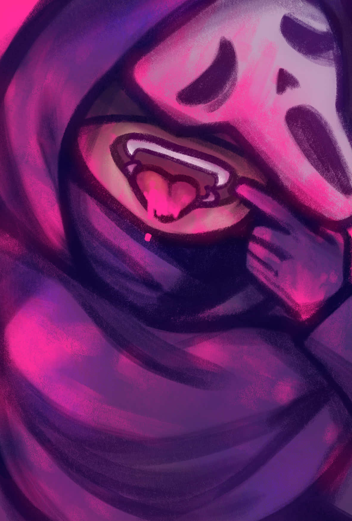 Ghostface, pink hues, vivid pink, HD Phone Wallpaper