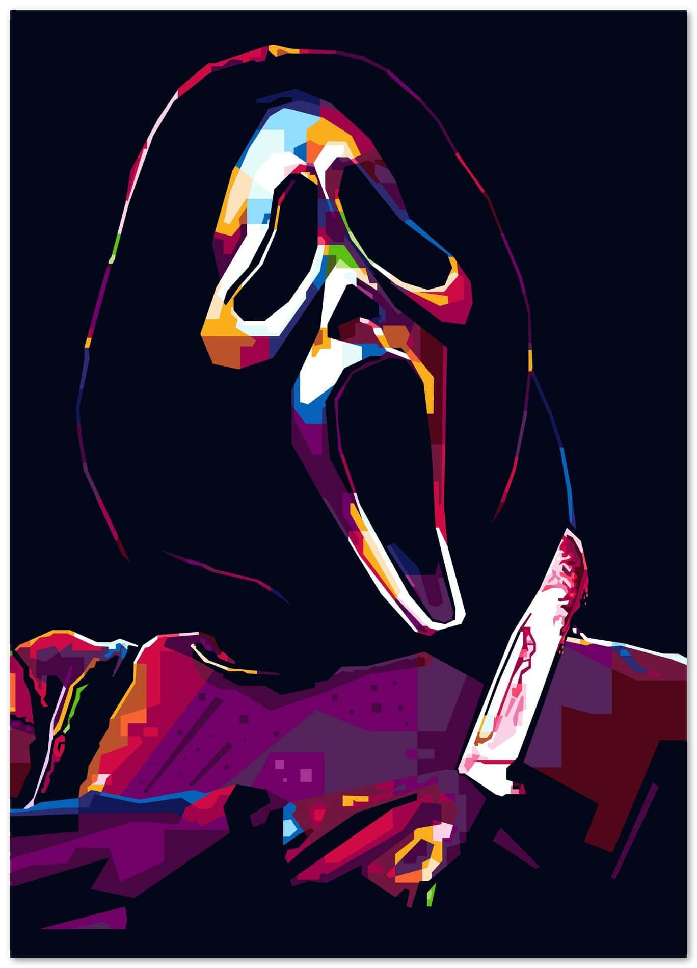 Ghostface, abstract, screaming ghost, HD Phone Wallpaper