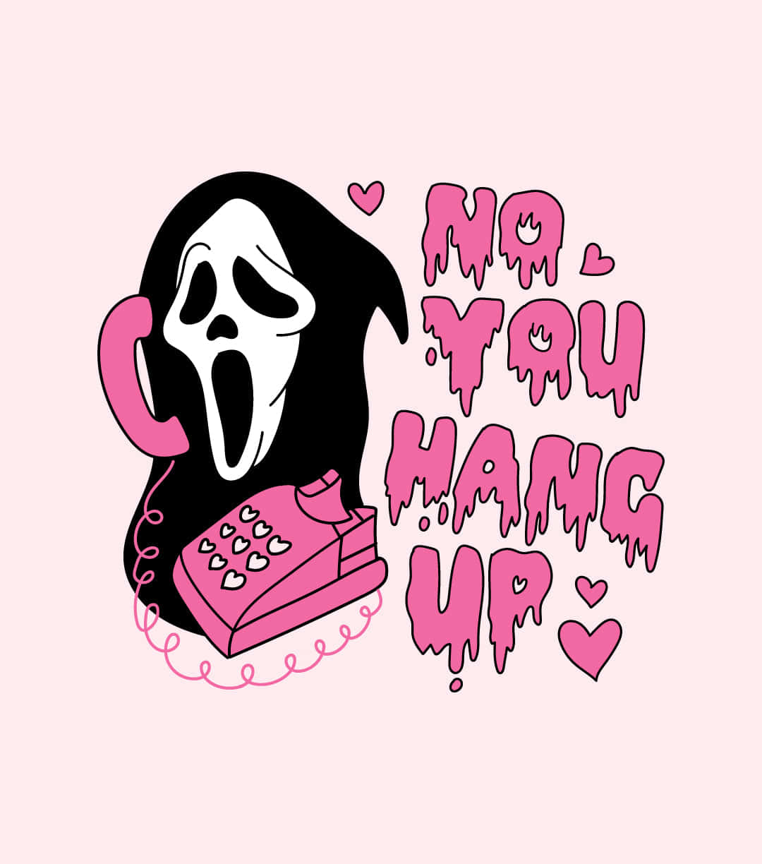 Ghostface Pink, phone, hearts, SD Phone Wallpaper