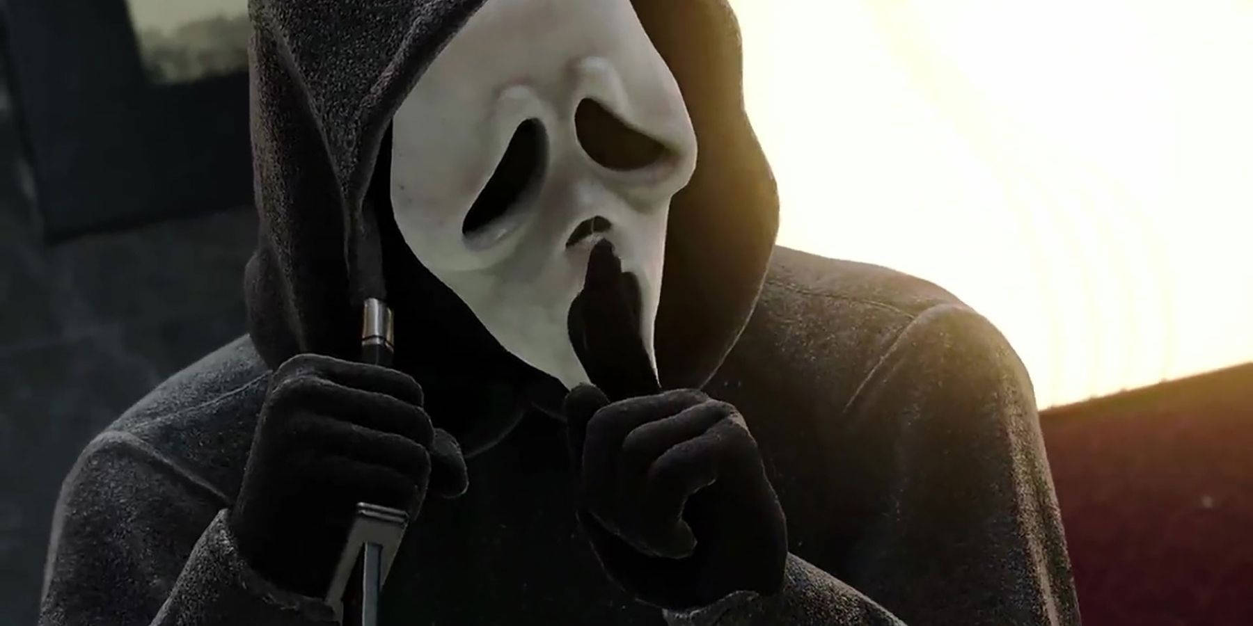 Ghostface, white ghost mask, dark hoodie, HD Desktop Wallpaper