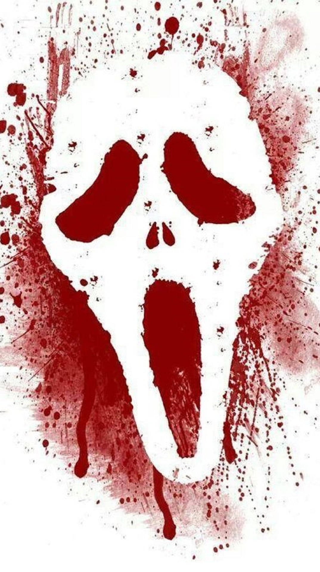 Ghostface, scream mask, vivid red blood, Full HD Phone Wallpaper