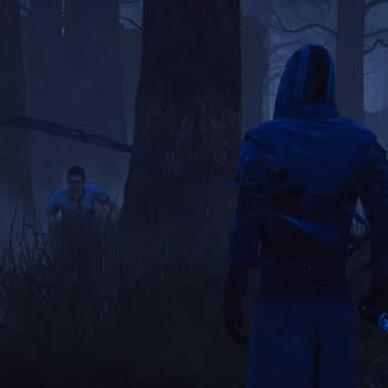 Ghostface, hooded figure, misty forest, SD Desktop Wallpaper