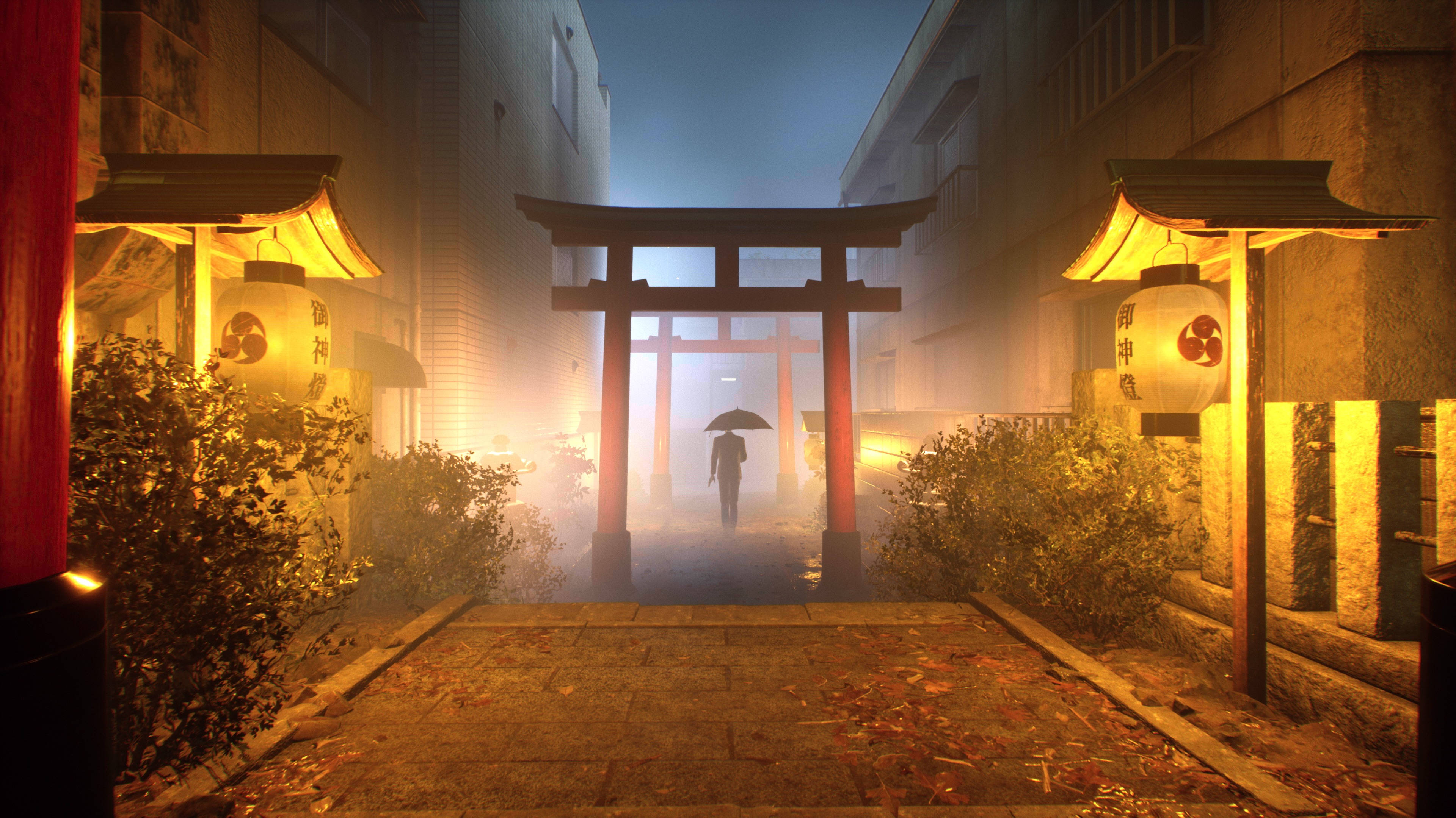 Ghostwire Tokyo, yellow, torii gate, 4K Desktop Wallpaper