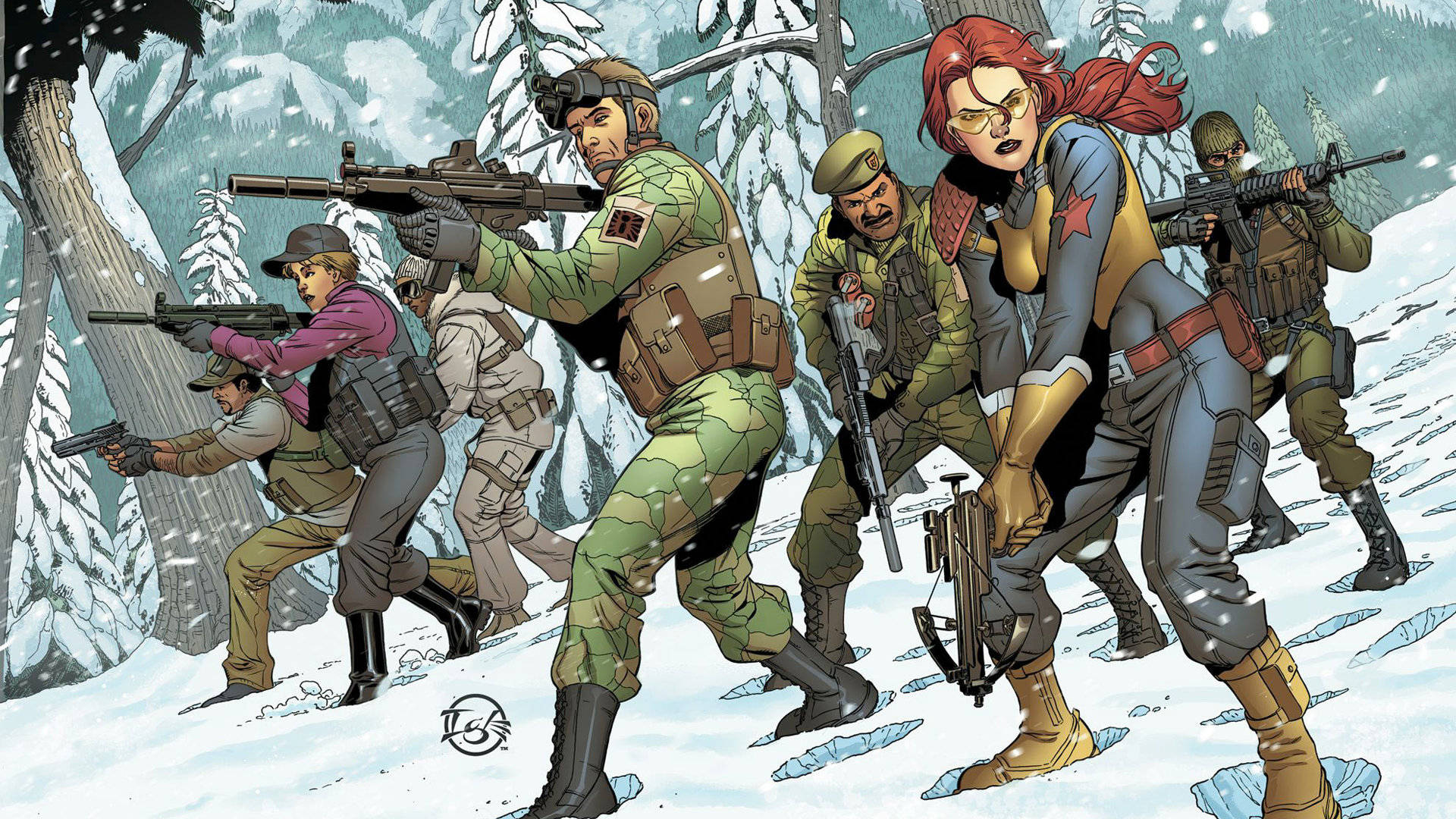 Gi Joe, comic book series, armed soldiers, Full HD Desktop Wallpaper
