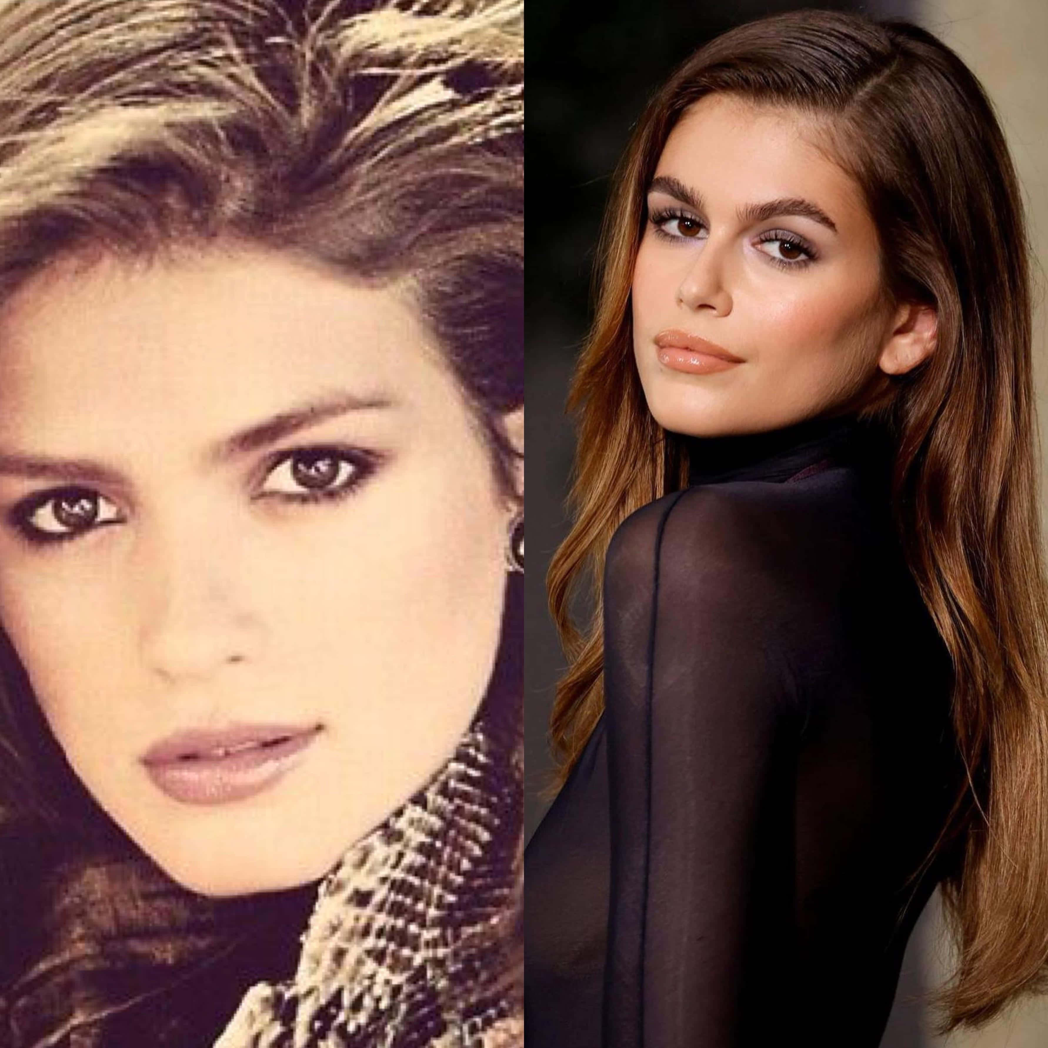 Gia Carangi, textured hair, snakeskin scarf, 2K Desktop Wallpaper