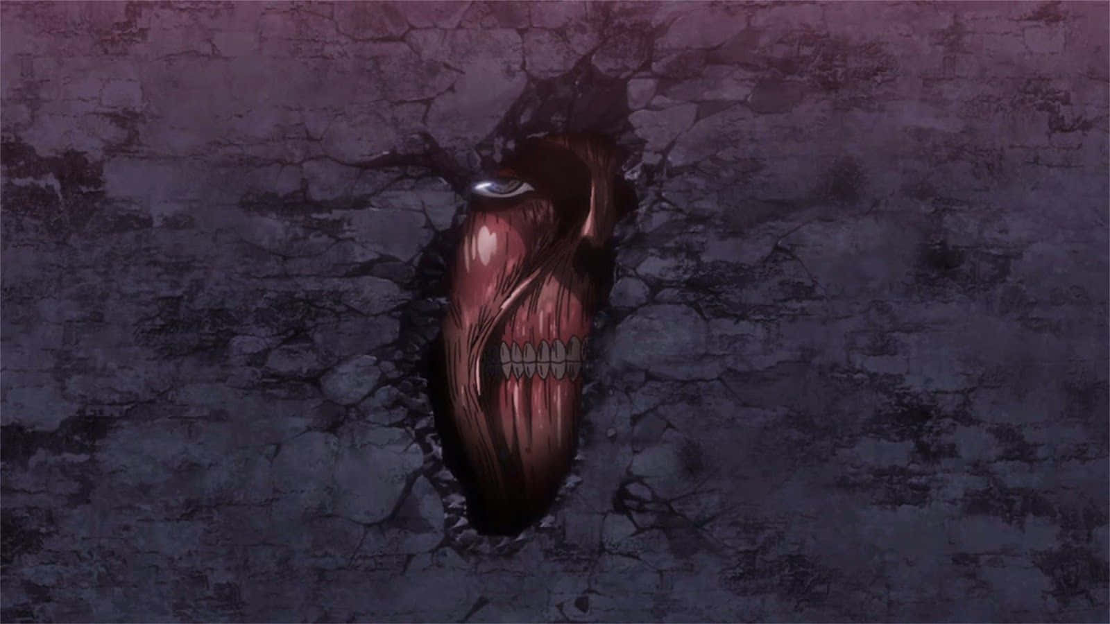 Giant Creatures, monstrous titan head, cracked purple concrete, HD Desktop Wallpaper
