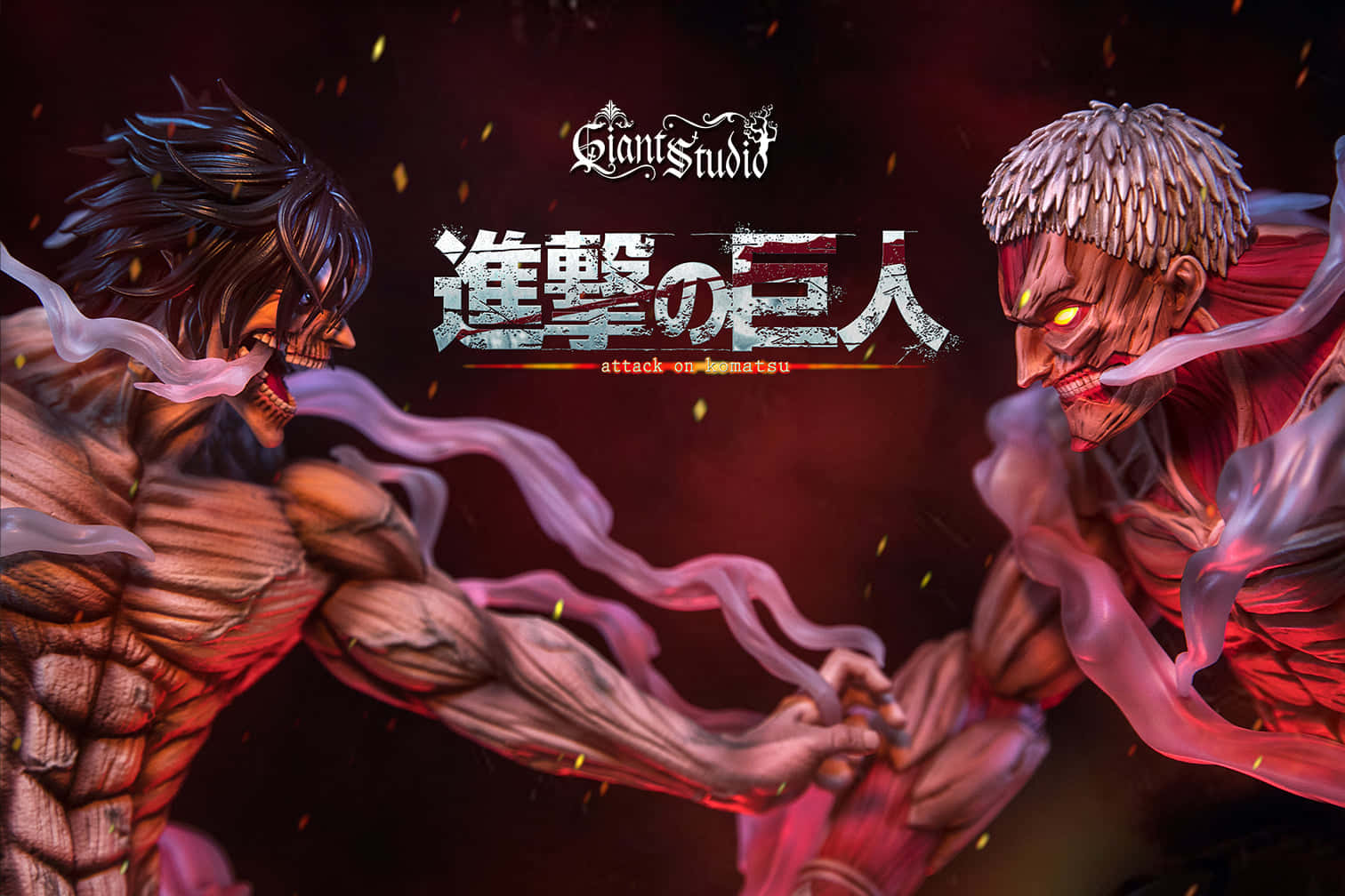 Giant Creatures, anime scene, glowing eyes, HD Desktop Wallpaper