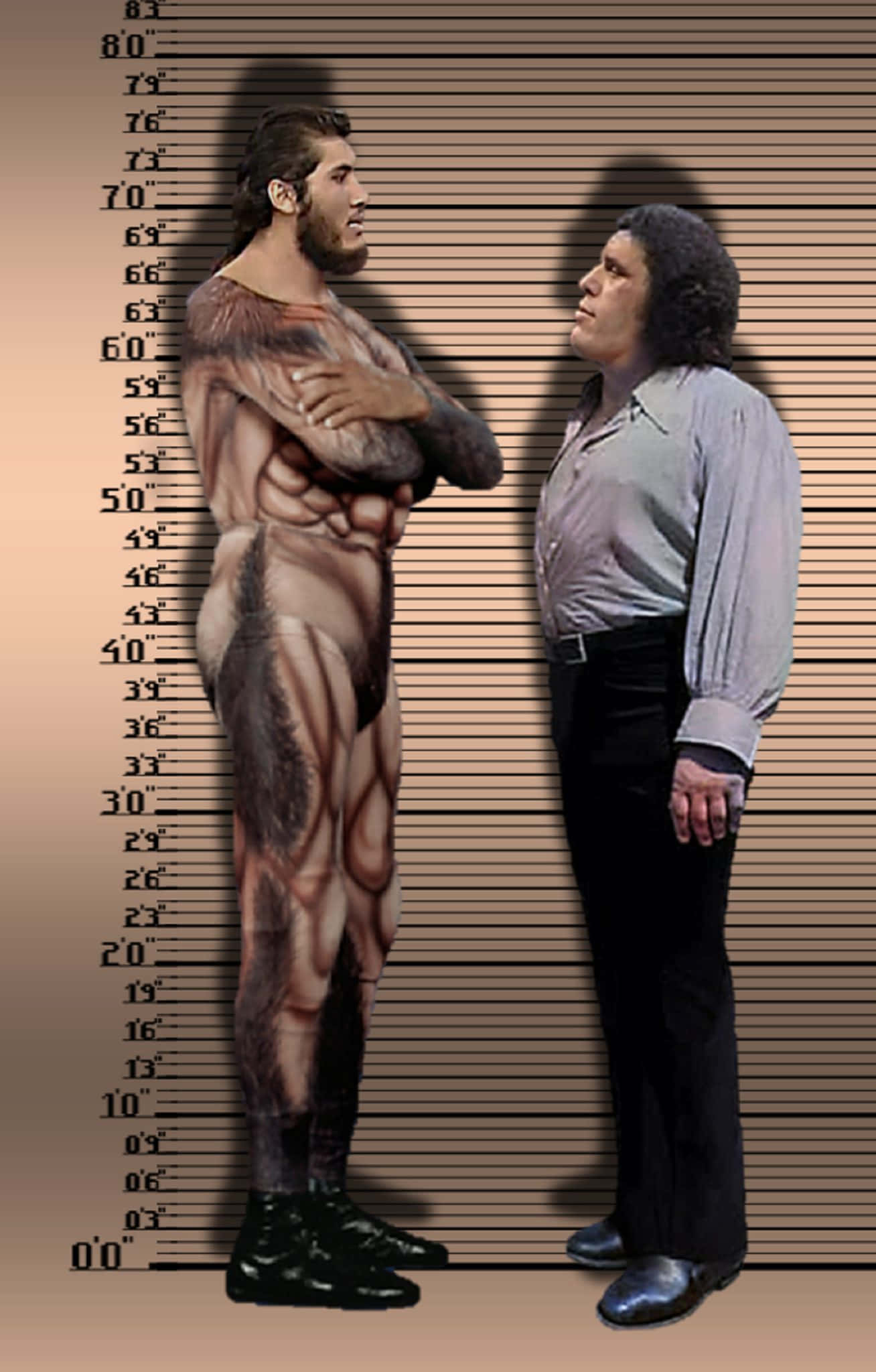 Giant Gonzalez, height chart, muscular body suit, Full HD Phone Wallpaper