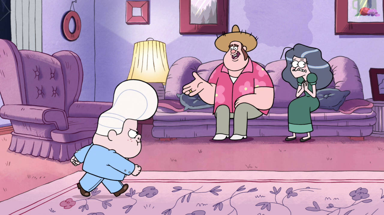 Gideon Gleeful, chef's hat, couch, HD Desktop Wallpaper