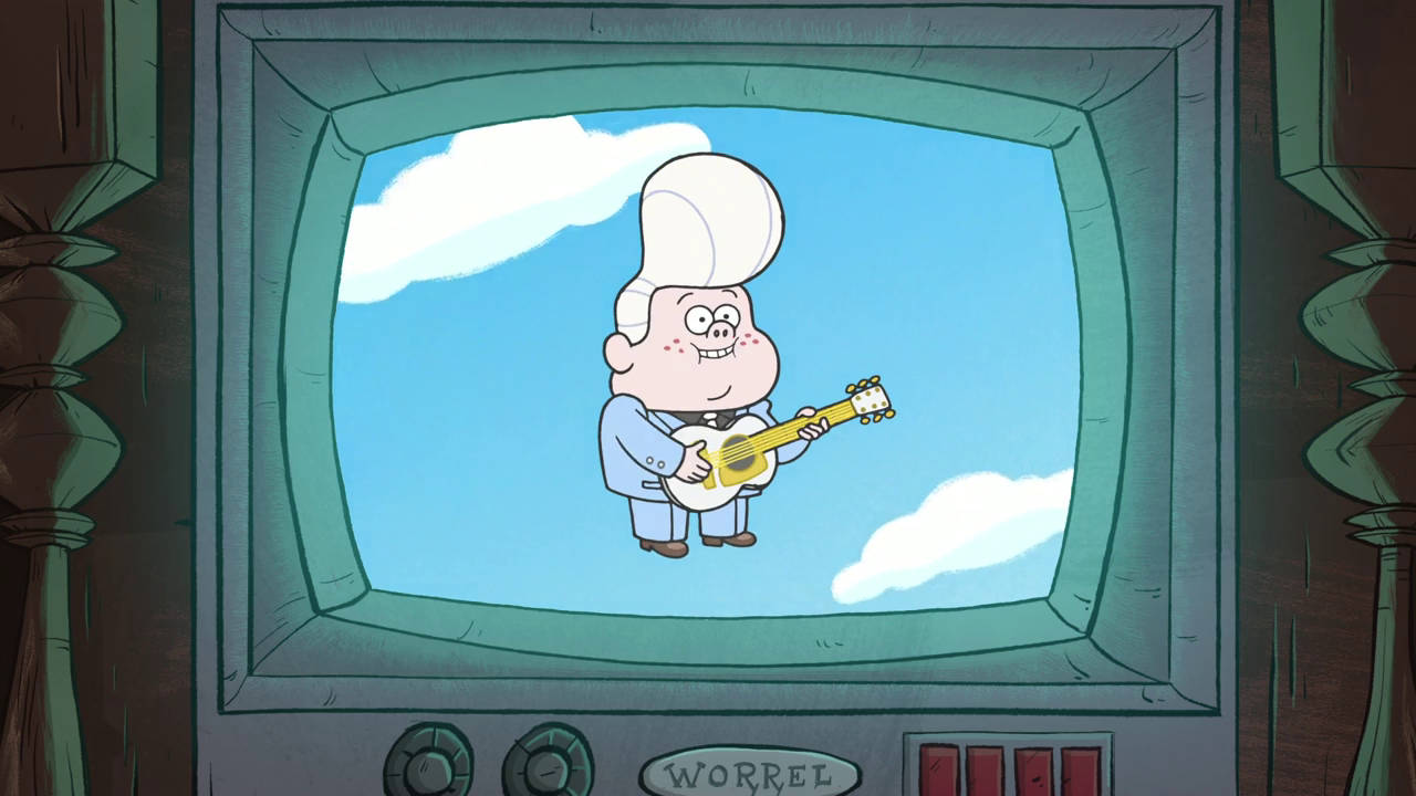 Gideon Gleeful, yellow guitar, blue sky, HD Desktop Wallpaper