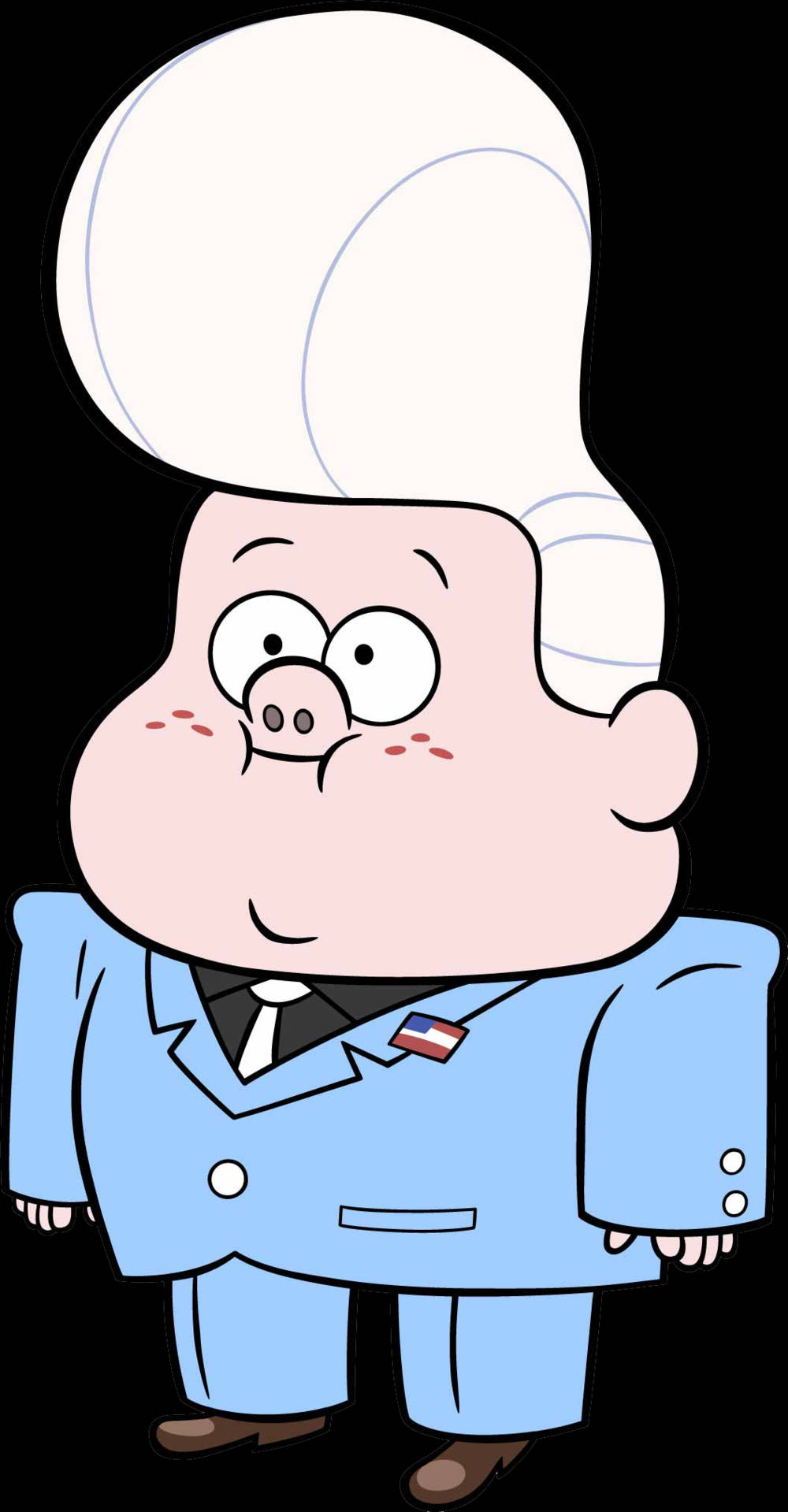 Gideon Gleeful, cartoon pig chef, tall white hat, HD Phone Wallpaper