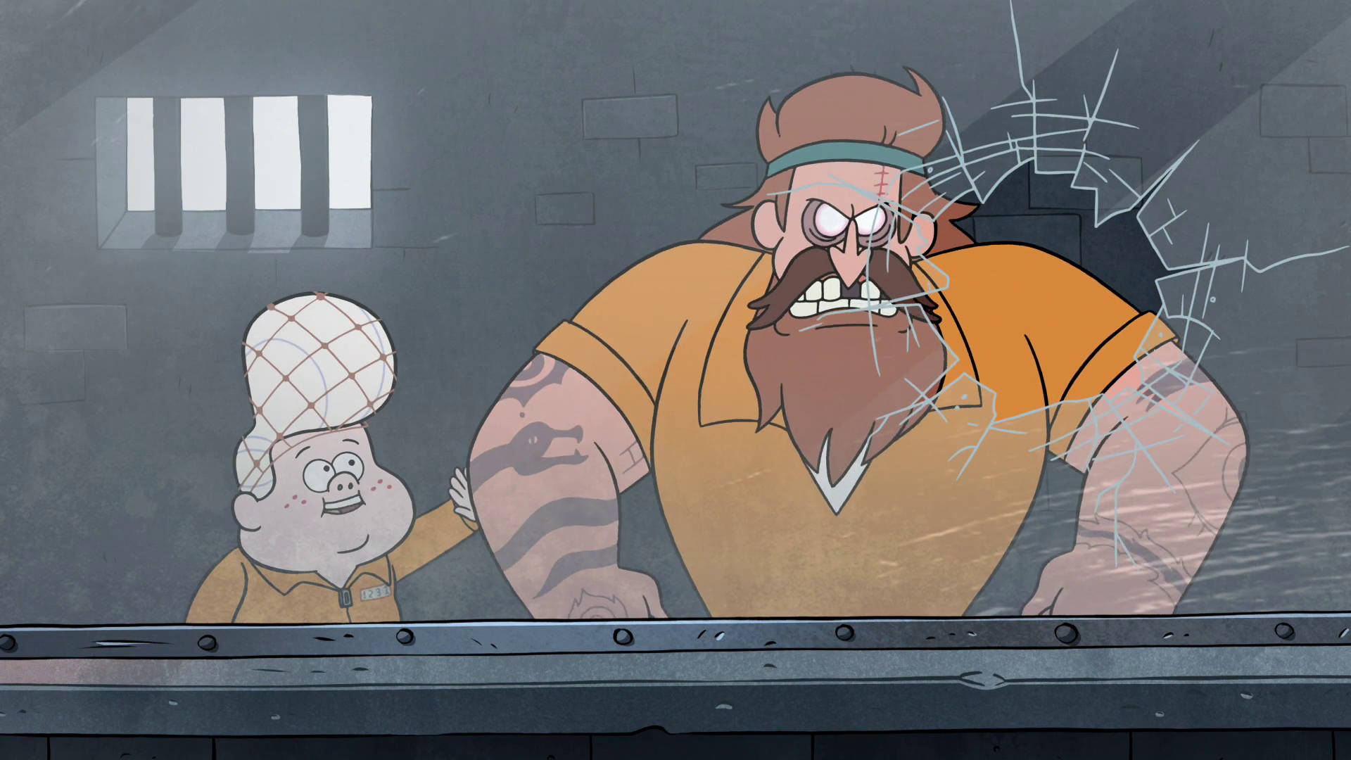 Gideon, Gleeful Angry Prisoner, bandaged head, Full HD Desktop Wallpaper