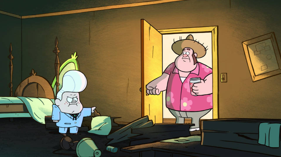 Gideon, blue suit, pink shirt, SD Desktop Wallpaper