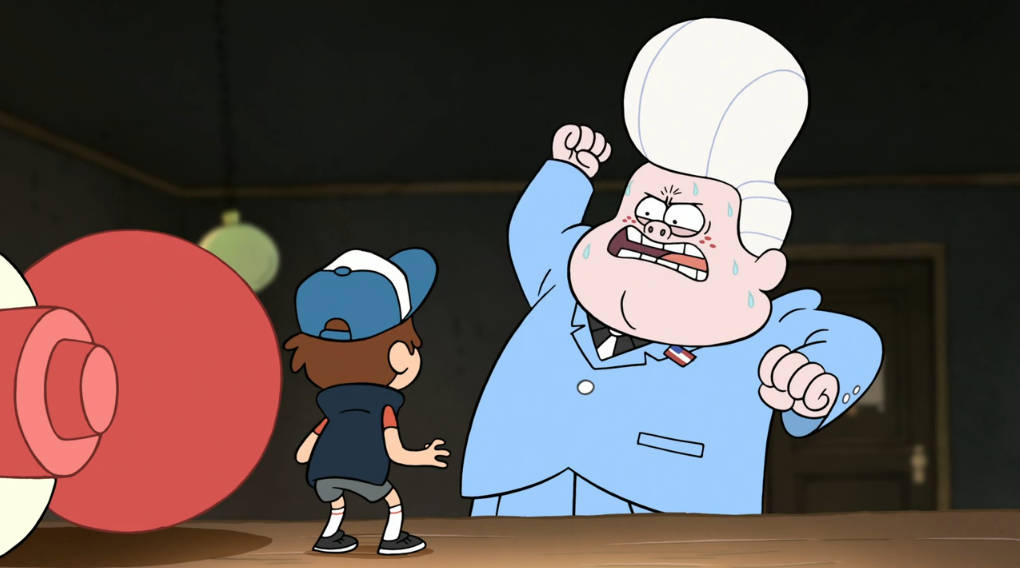 Gideon, angry chef, blue uniform, SD Desktop Wallpaper