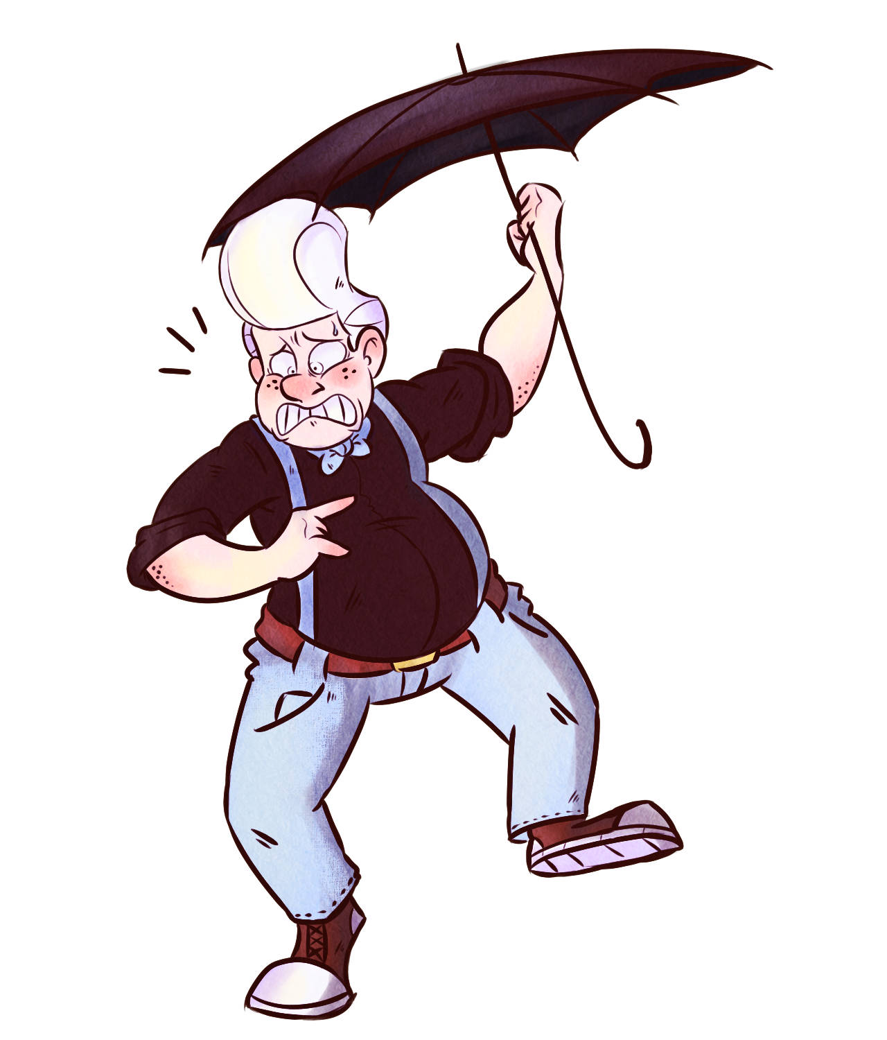 Gideon, angry cartoon chef, white hair, HD Phone Wallpaper