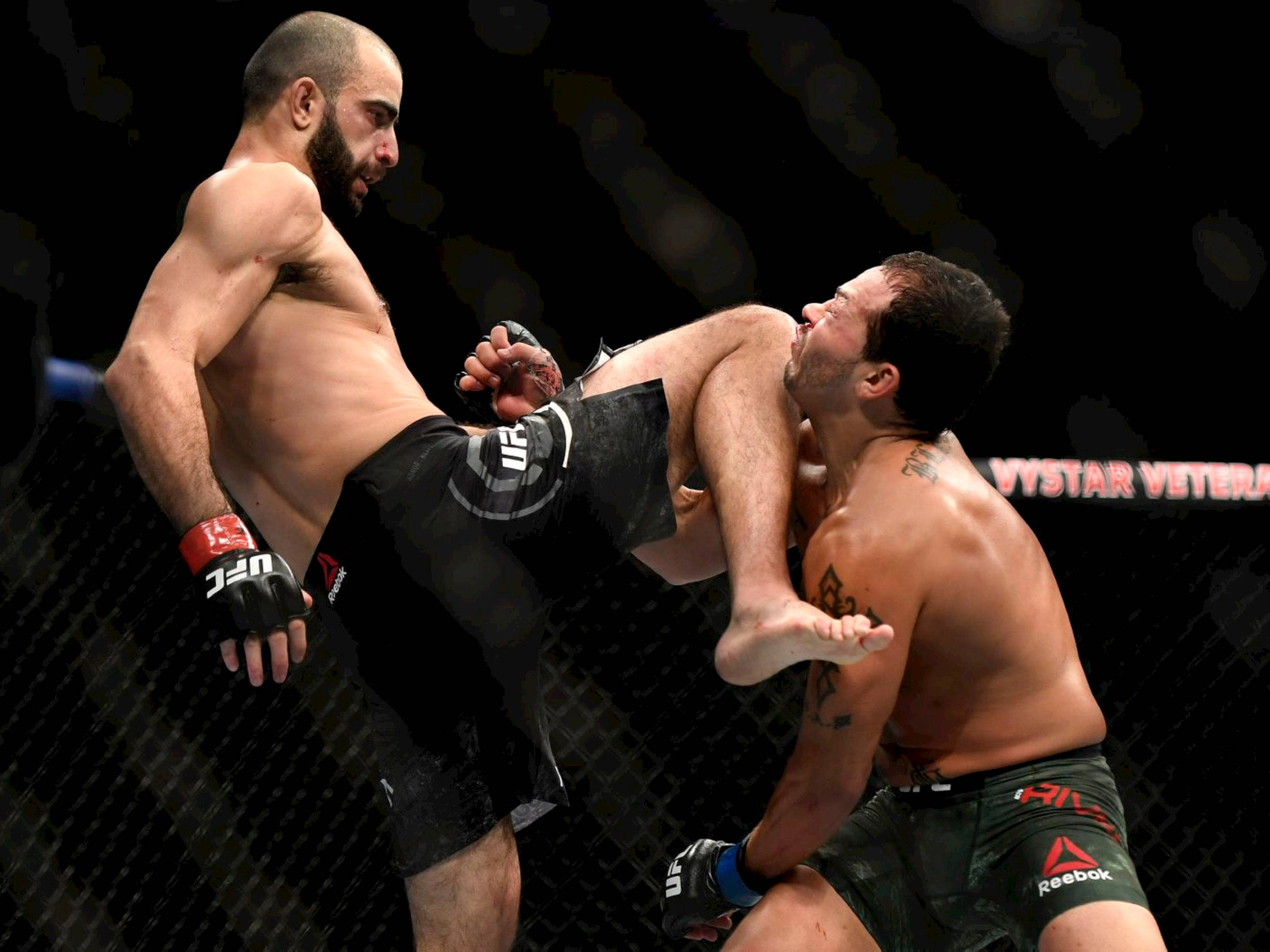 Giga Chikadze, knee bash, MMA fighters, Full HD Desktop Wallpaper