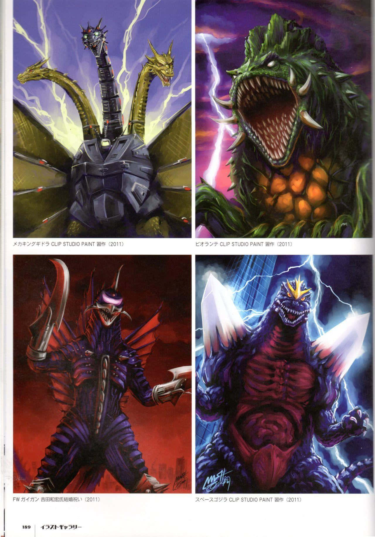 Gigan, kaiju monsters, glowing eyes, HD Phone Wallpaper