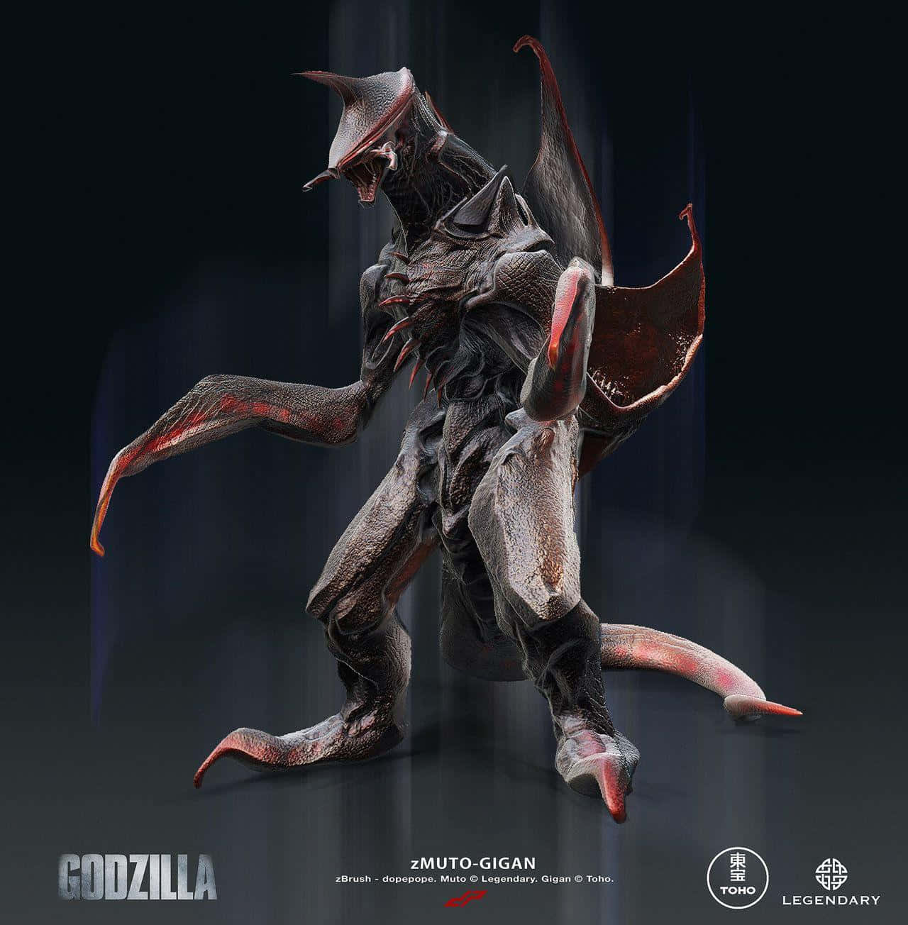 Gigan, dark gray, red accents, HD Phone Wallpaper