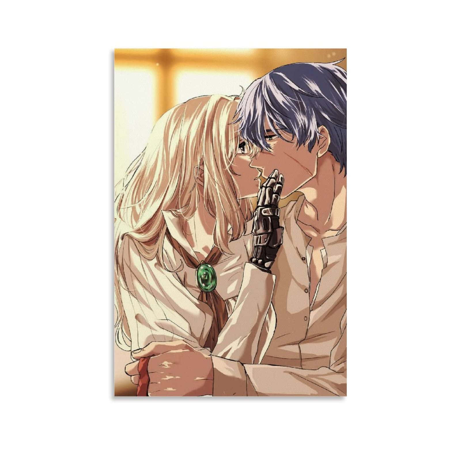 Gilbert Bougainvillea, anime couple, mechanical hand, HD Desktop Wallpaper