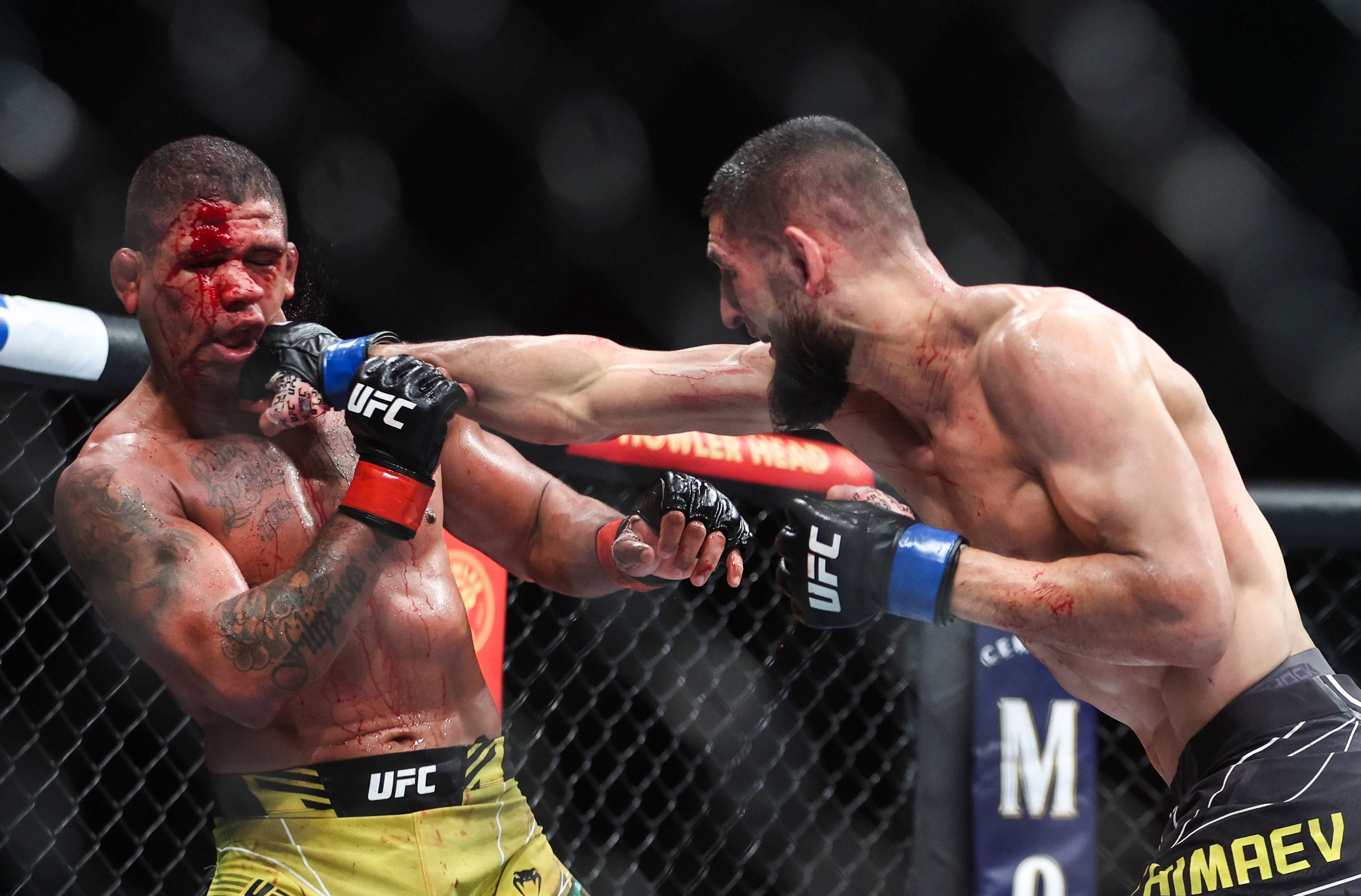 Gilbert Burns, MMA fighters, cage match, 2K Desktop Wallpaper