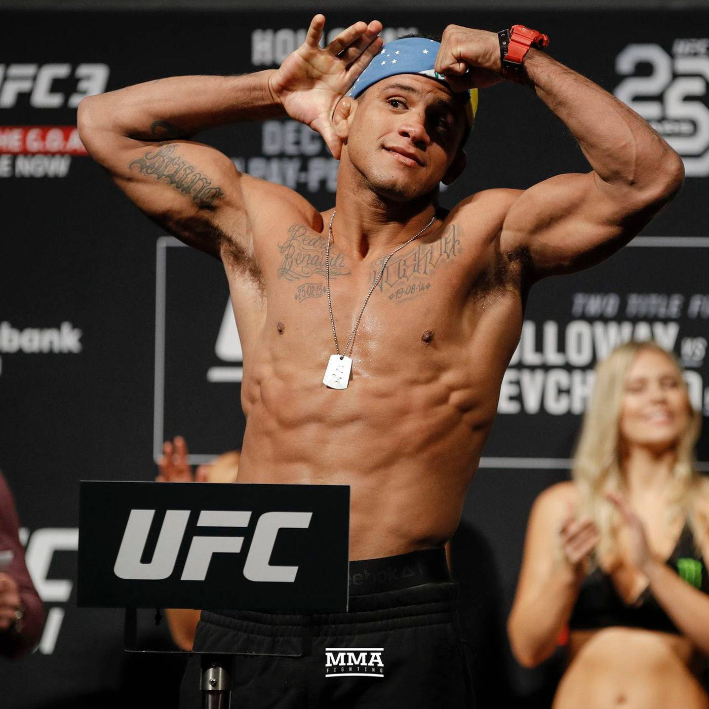 Gilbert Burns, UFC fighter, blue cap, HD Desktop Wallpaper