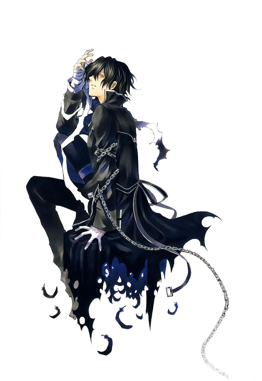 Gilbert Nightray, chains, bat-like wings, SD Phone Wallpaper