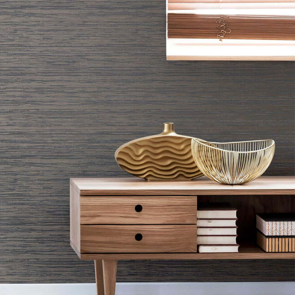gilded, wooden console table, gold decorative bowls, SD Desktop Wallpaper