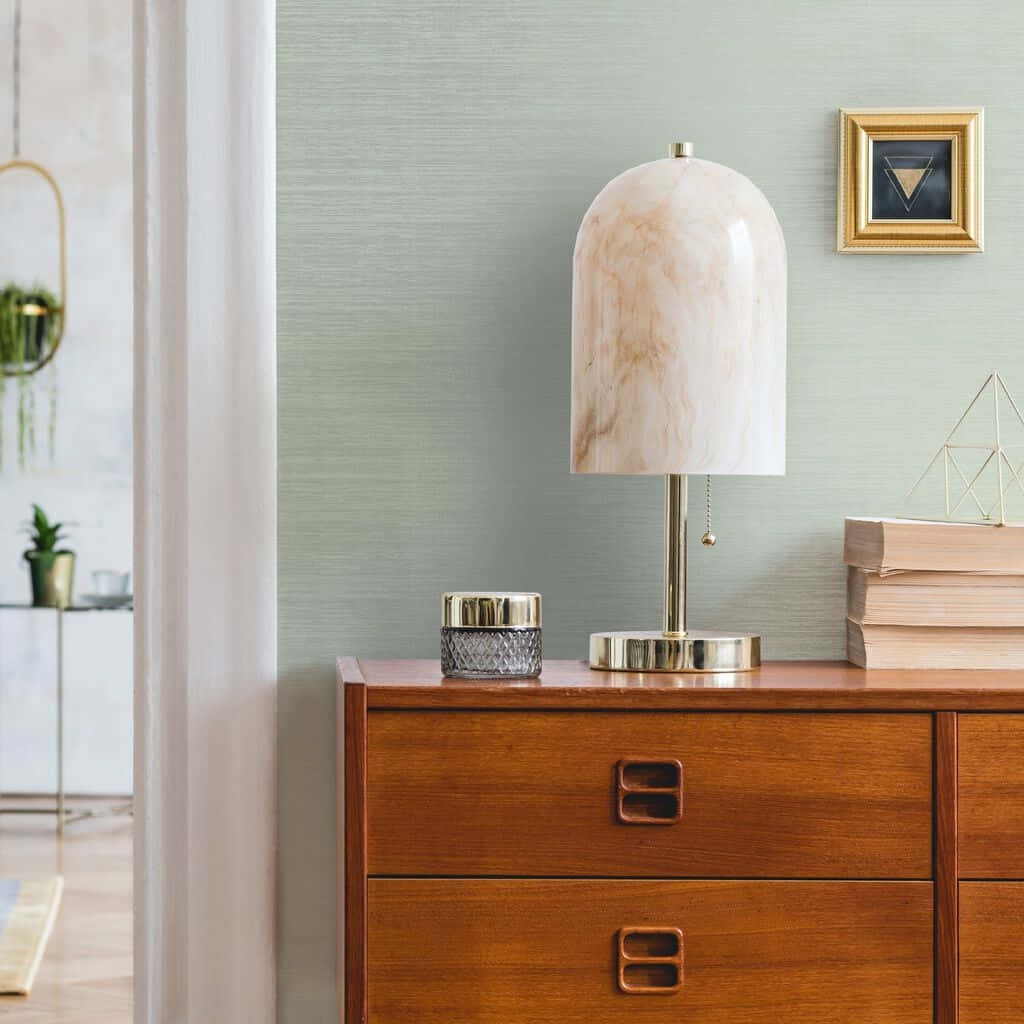 elegant white gilded lamp, modern marble lamp, gold accents, SD Desktop Wallpaper