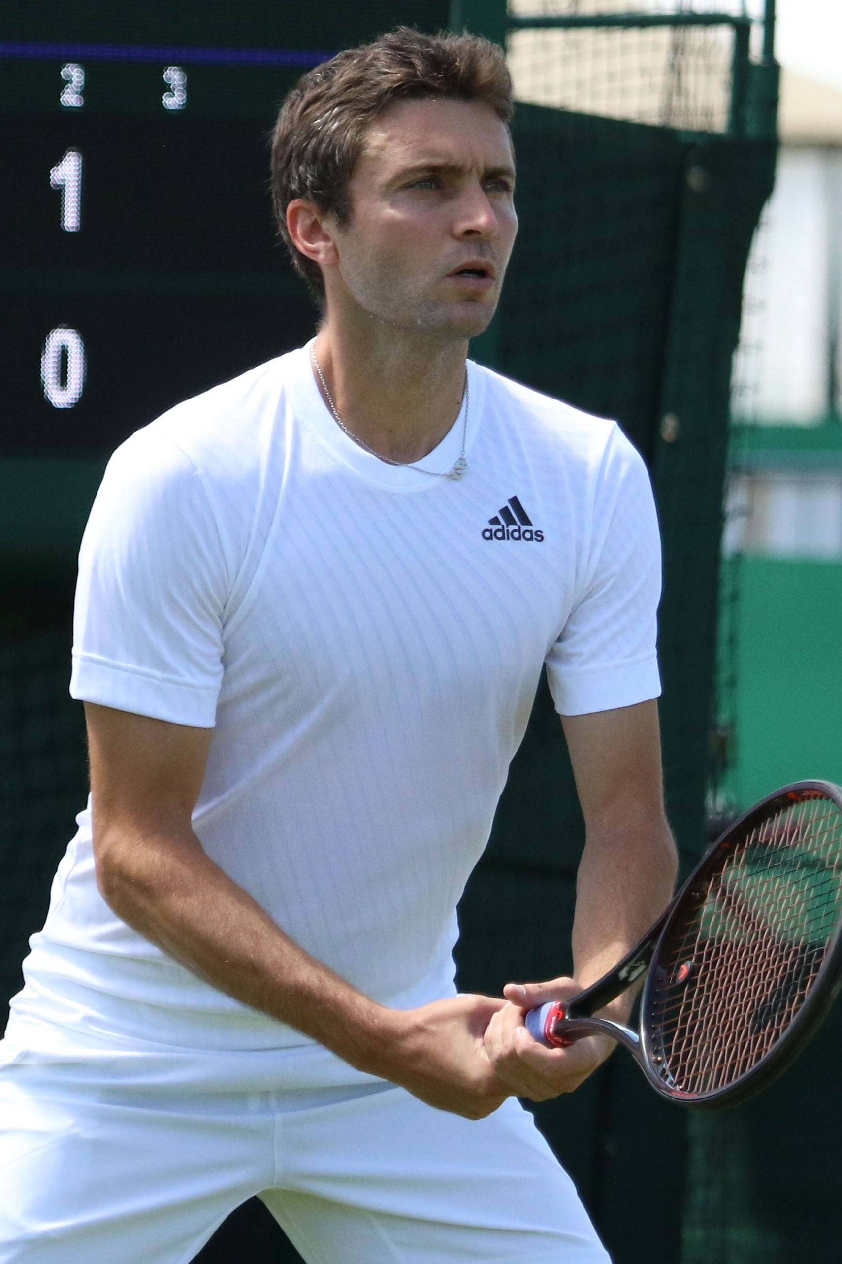 Gilles Simon, adidas, white, 2K Phone Wallpaper