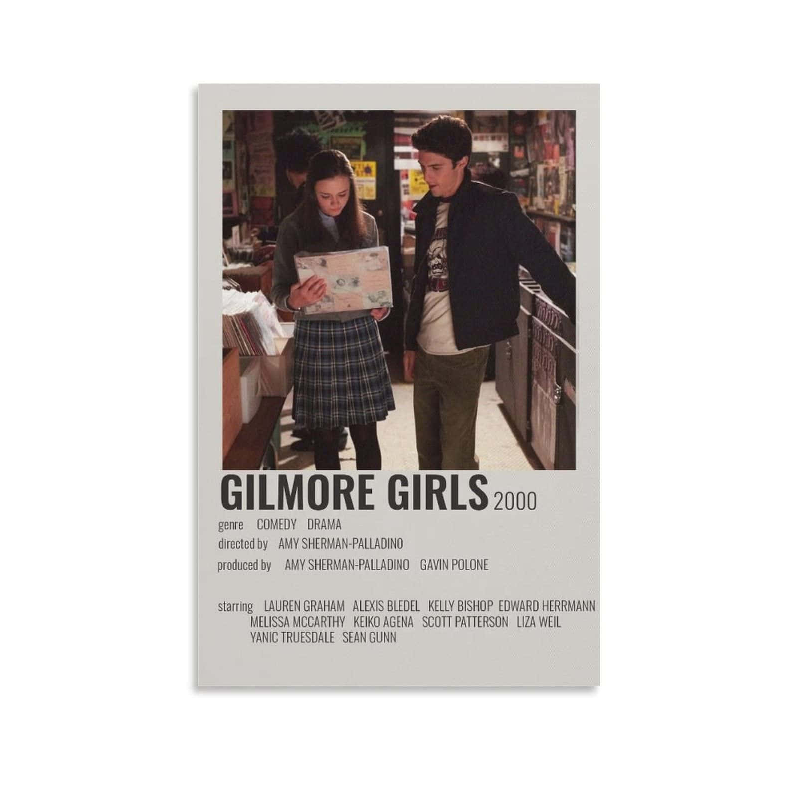 Gilmore Girls, vintage 2000s TV poster, two teens, HD Desktop Wallpaper
