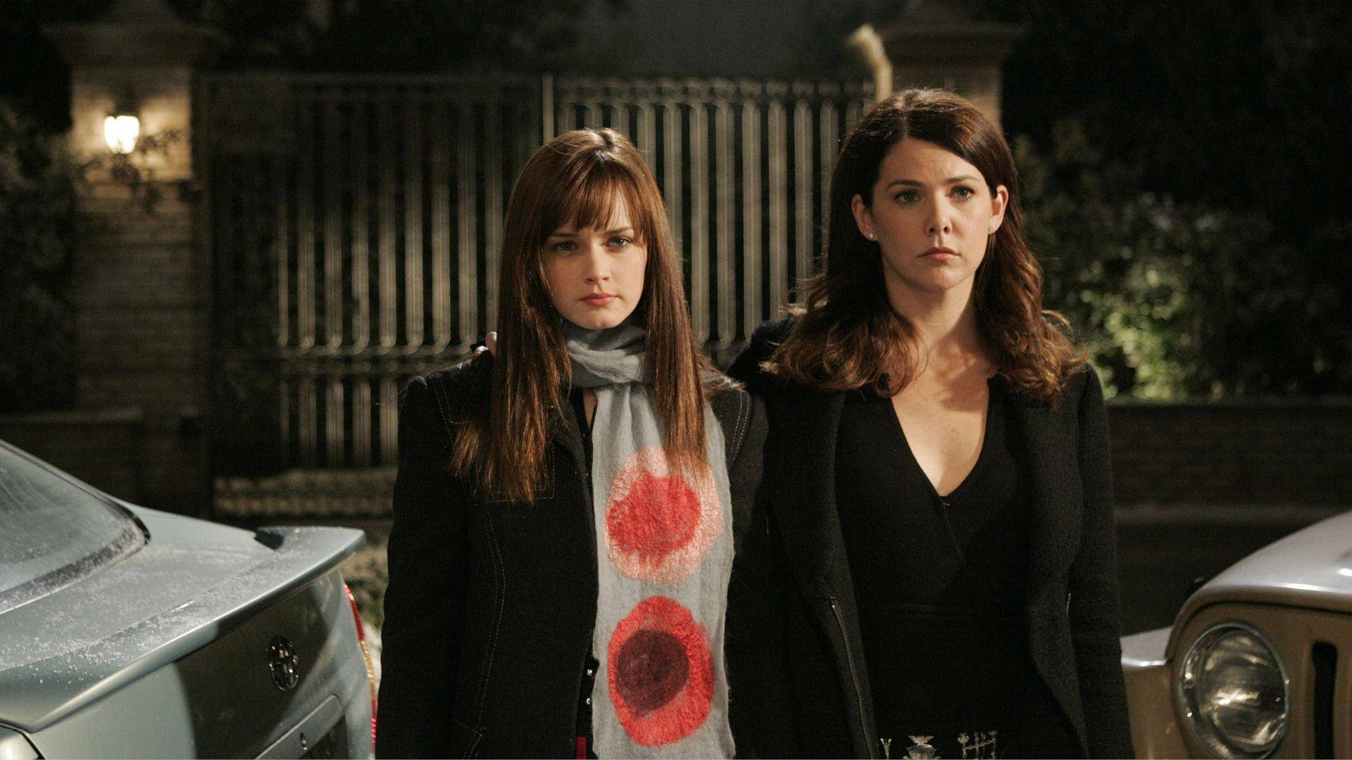 Gilmore Girls, nighttime streetlights, wrought iron fence, Full HD Desktop Wallpaper