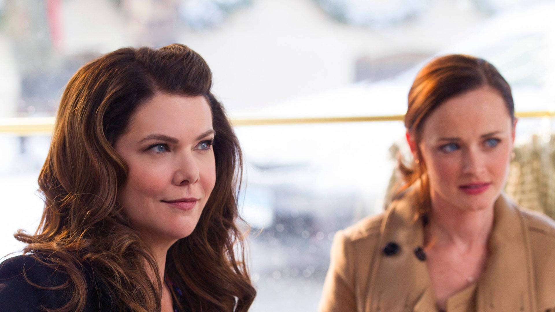 Gilmore Girls, blue eyes, urban setting, Full HD Desktop Wallpaper