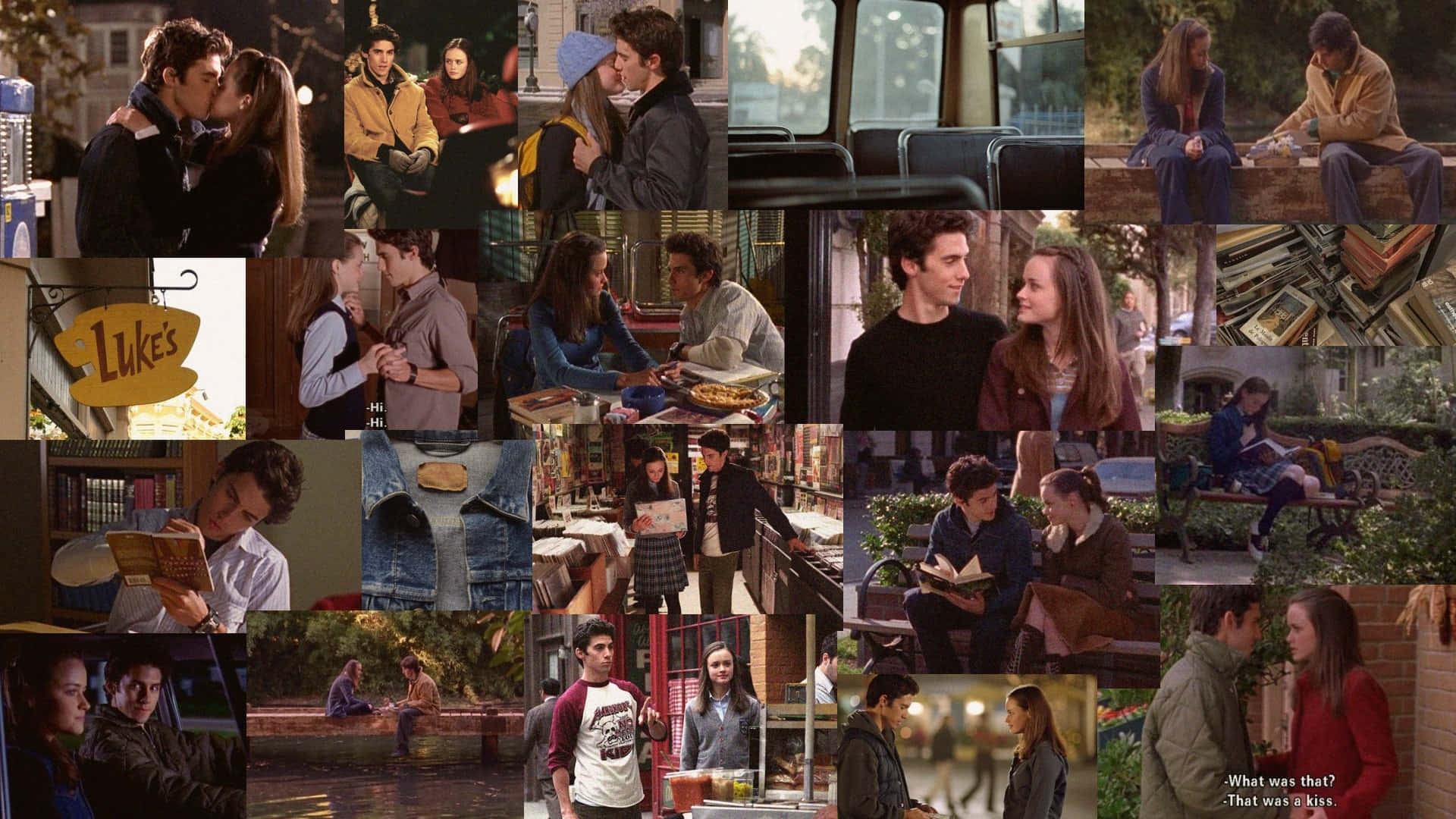 Gilmore Girls, diner, bus stop, Full HD Desktop Wallpaper