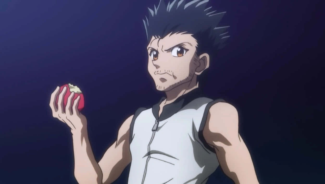 Ging Freecss, spiky-haired anime man, white vest, HD Desktop Wallpaper