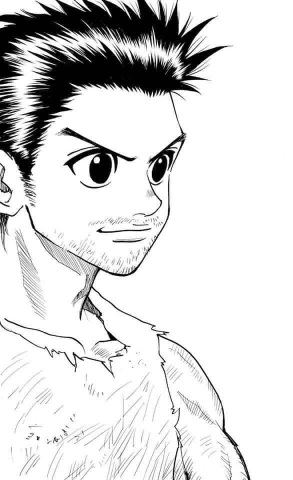 Ging Freecss, spiky hair, intense eyes, SD Phone Wallpaper
