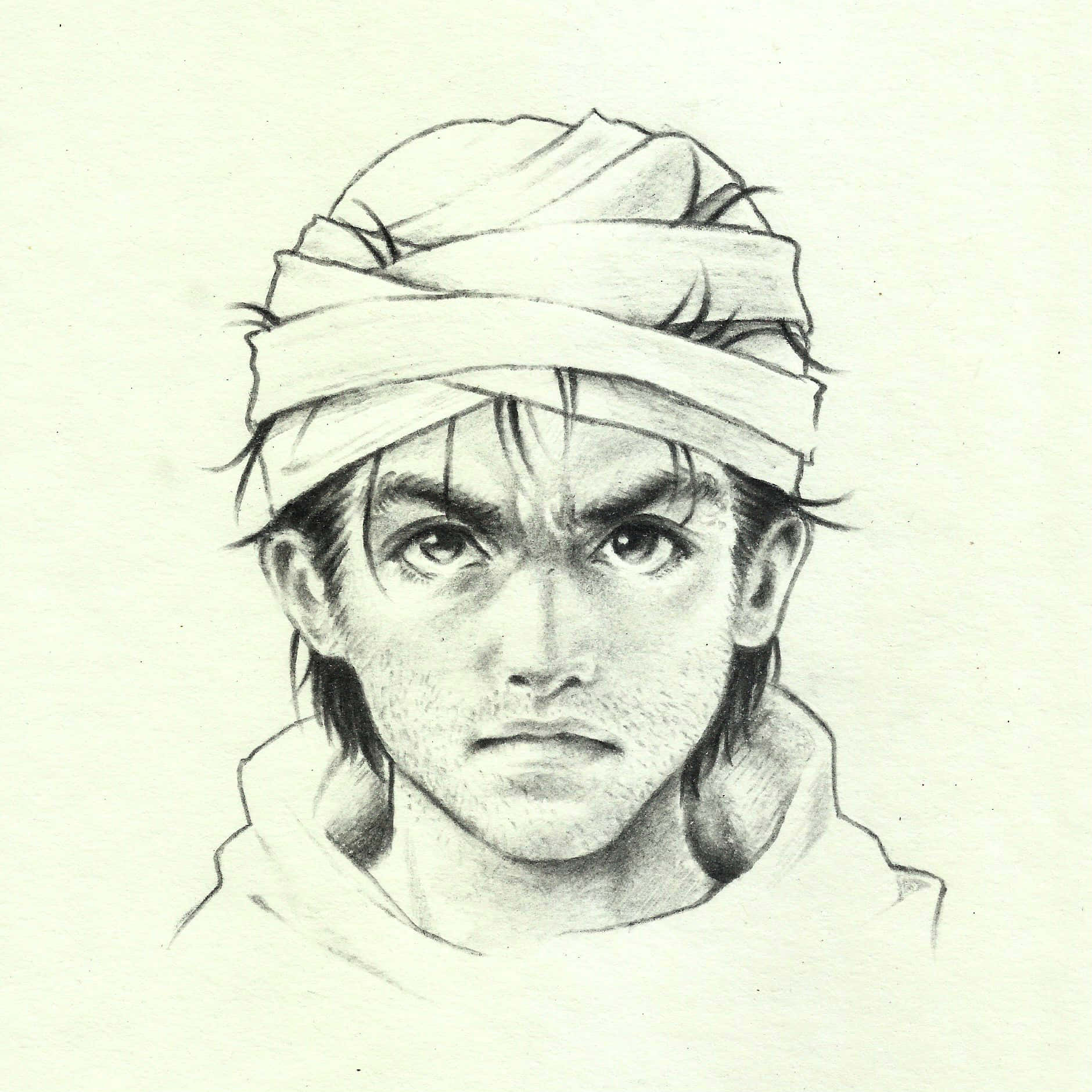 Ging Freecss, pencil sketch, young man, HD Desktop Wallpaper