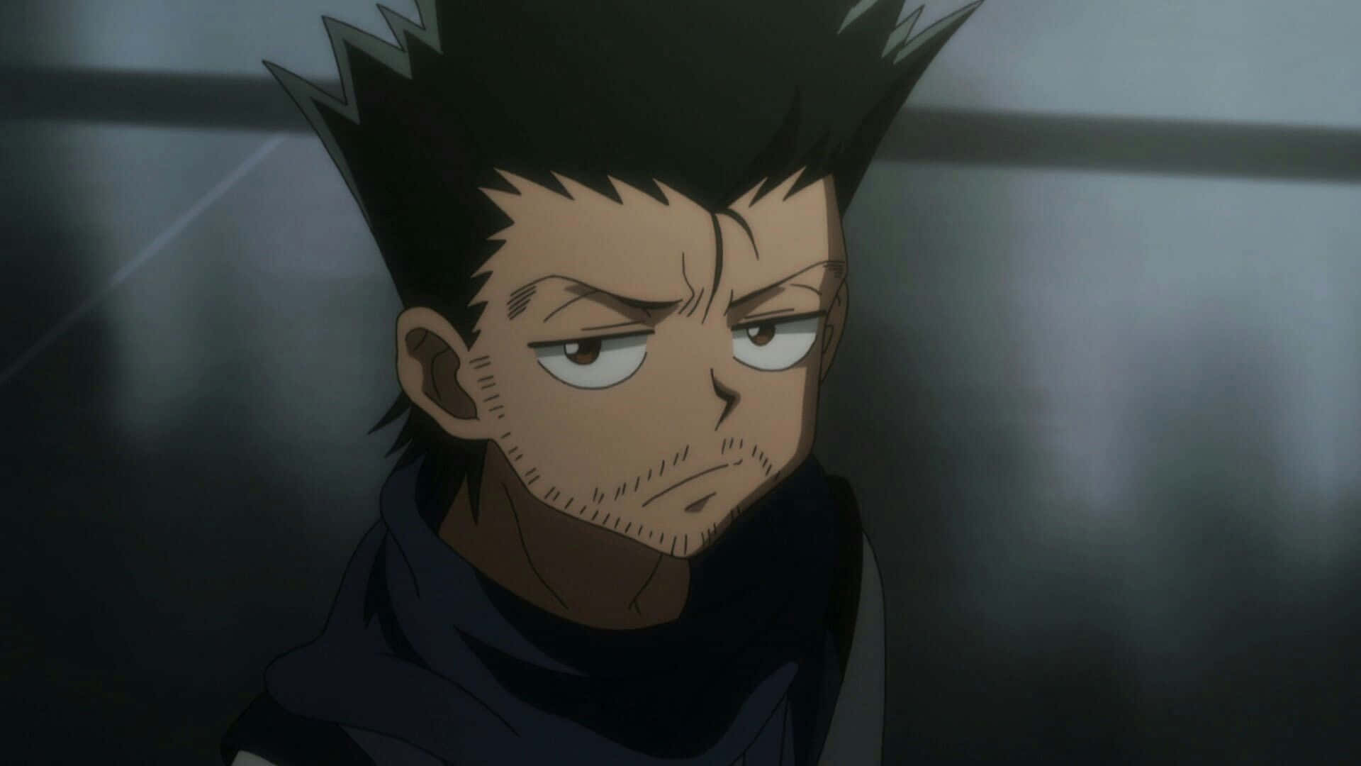 Ging Freecss, spiky black hair, dark scarf, Full HD Desktop Wallpaper