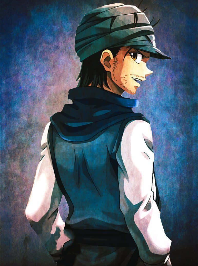 Ging Freecss, green cap, blue vest, SD Phone Wallpaper