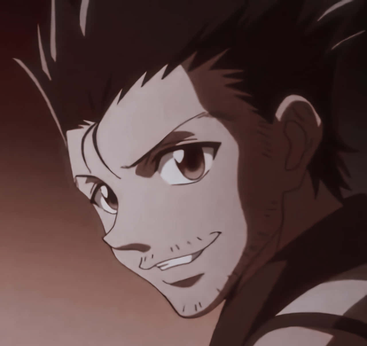 Ging Freecss, spiky dark hair, intense eyes, HD Desktop Wallpaper