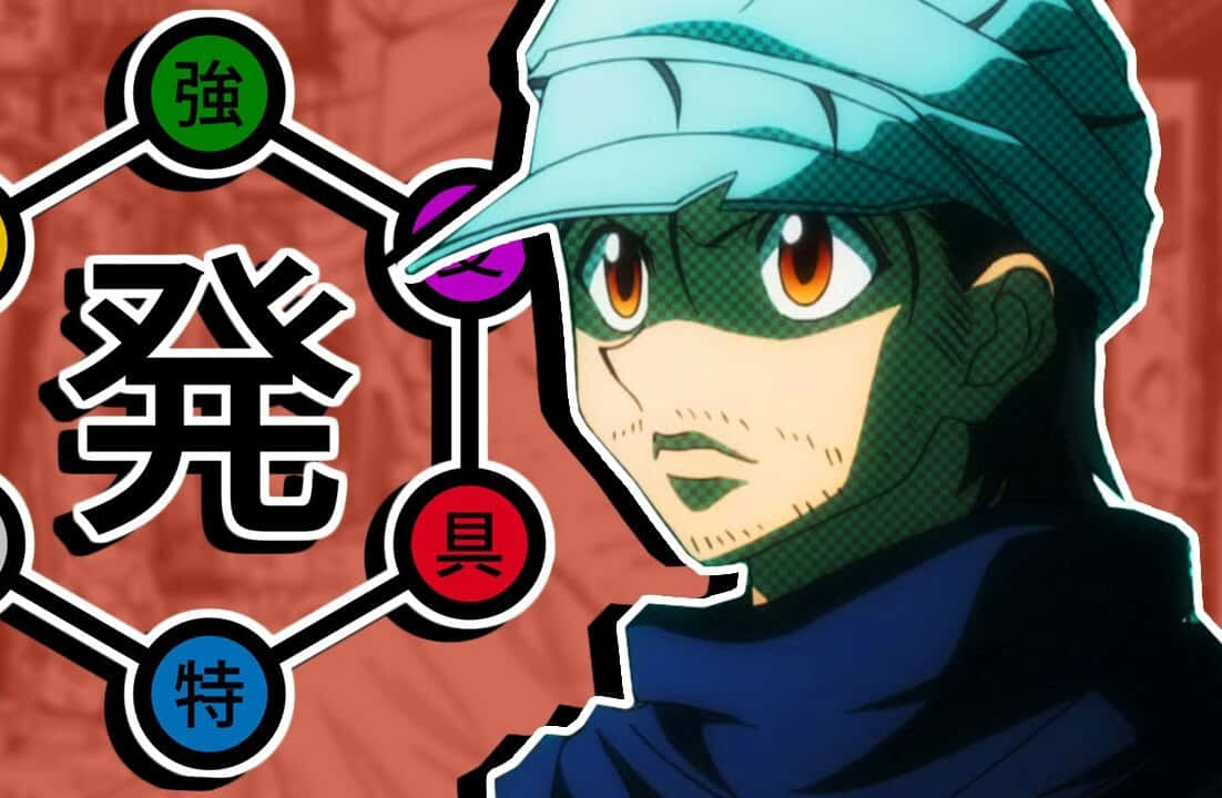 Ging Freecss, green face paint, orange eyes, SD Desktop Wallpaper