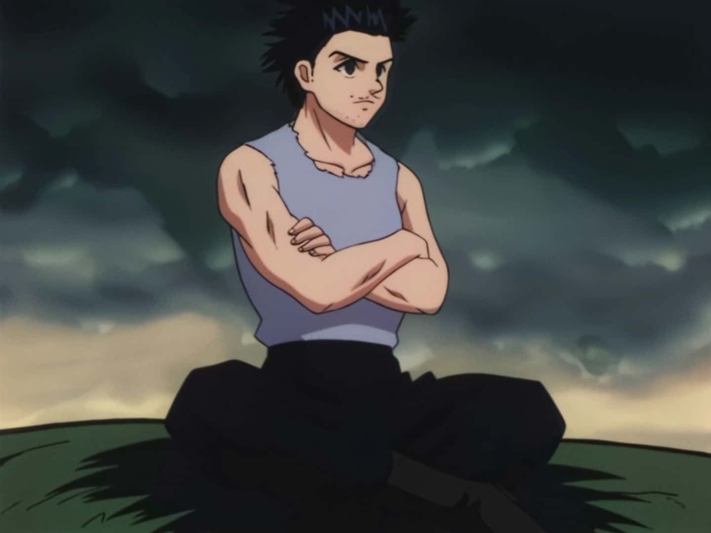 Ging Freecss, spiky hair, stormy sky, HD Desktop Wallpaper
