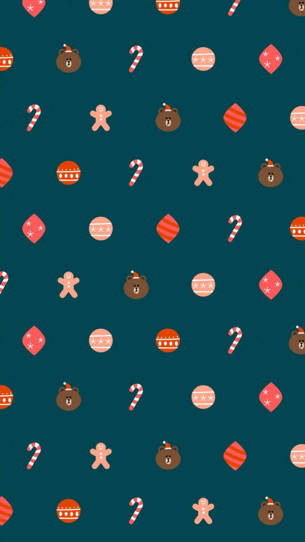 gingerbread men, candy canes, ornaments, HD Phone Wallpaper
