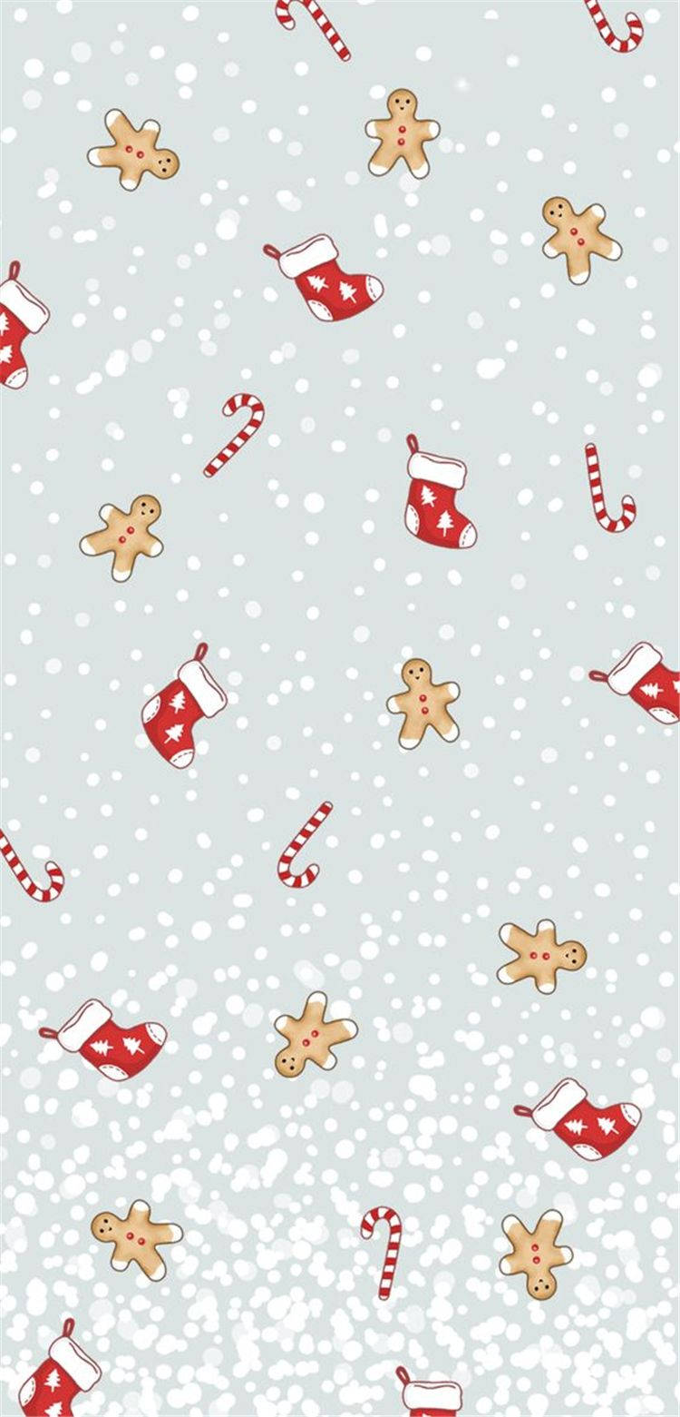 Gingerbread, gingerbread men, candy canes, HD Phone Wallpaper