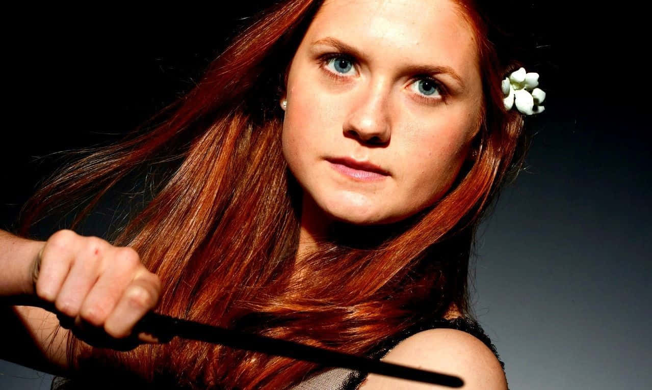 Ginny Weasley, fiery red hair, blue eyes, SD Desktop Wallpaper