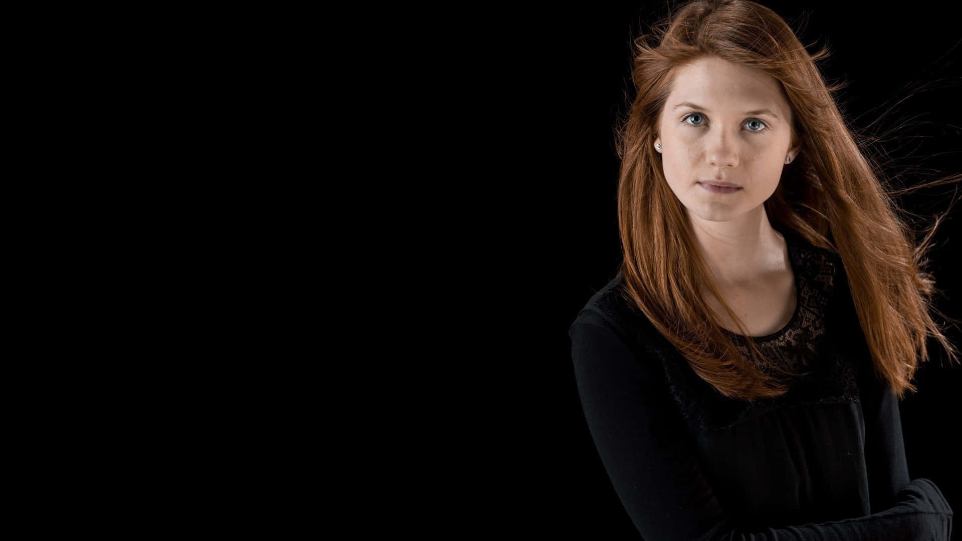 Ginny Weasley, red hair, blue eyes, Full HD Desktop Wallpaper