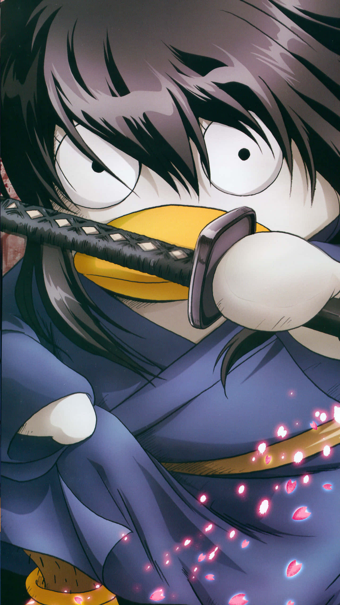 Gintama Elizabeth, dark hair, wide eyes, 2K Phone Wallpaper