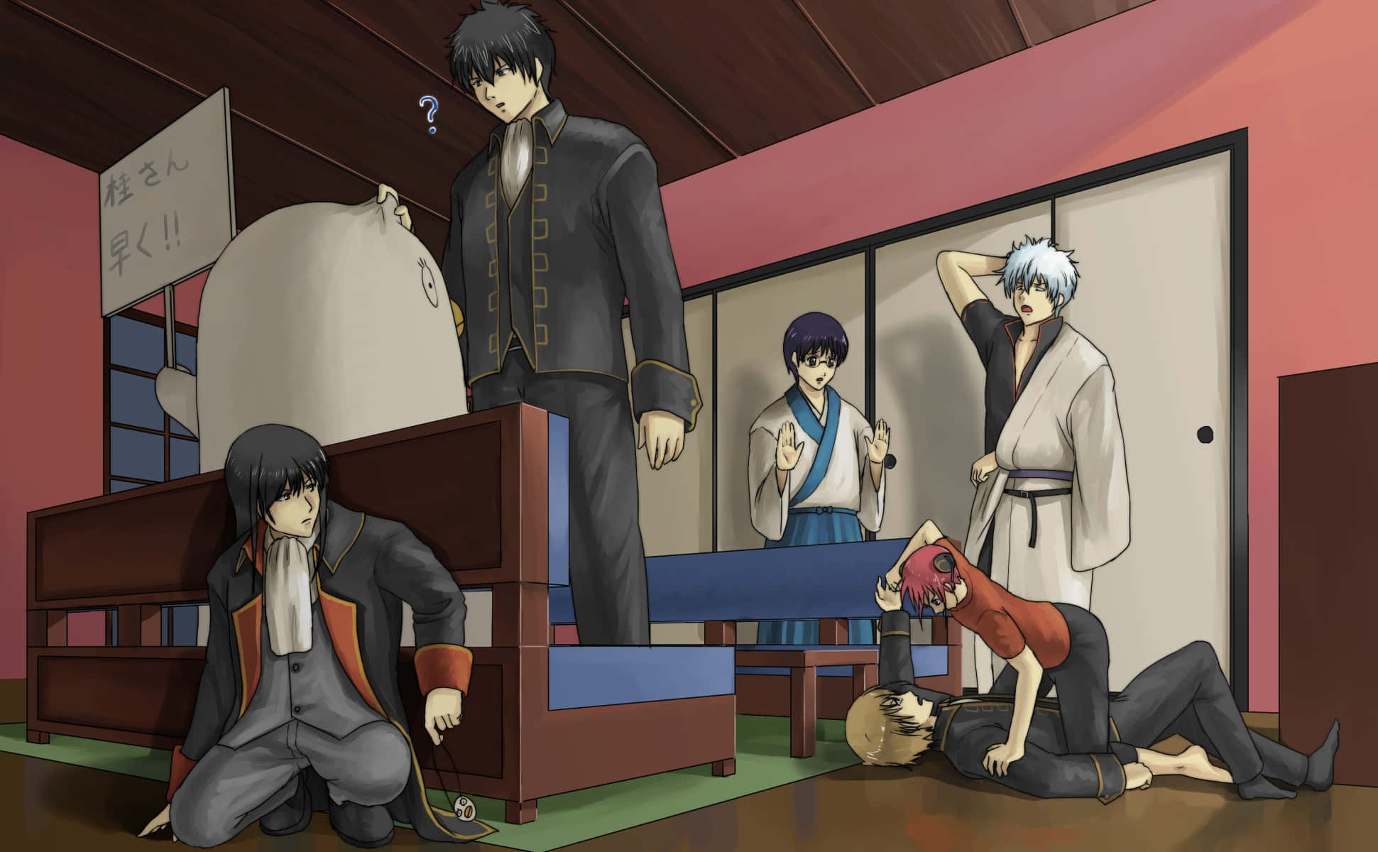 Gintama, Elizabeth, traditional Japanese room, Full HD Desktop Wallpaper