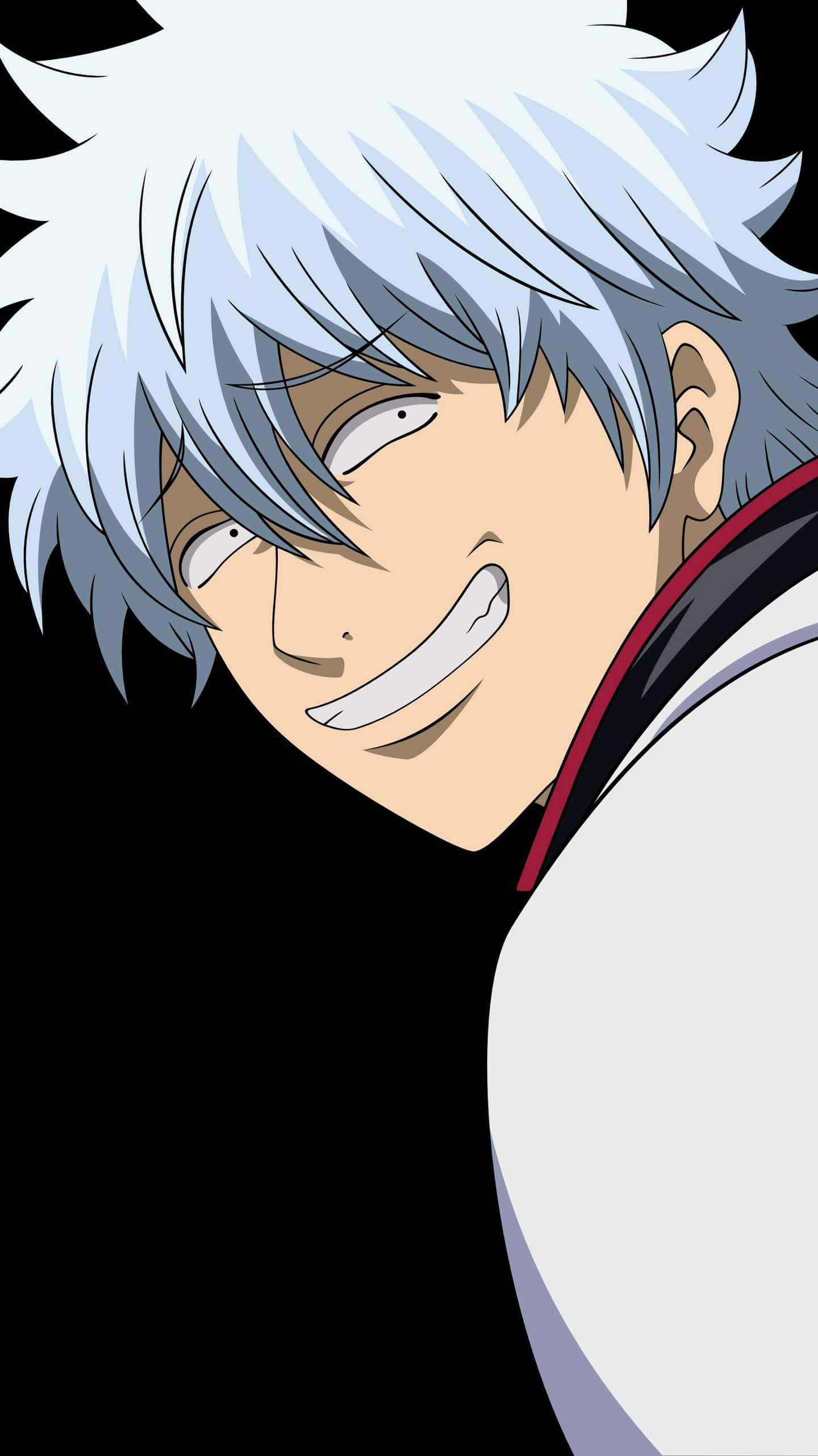 Gintama HD, silver-haired man, wide grin, 2K Phone Wallpaper