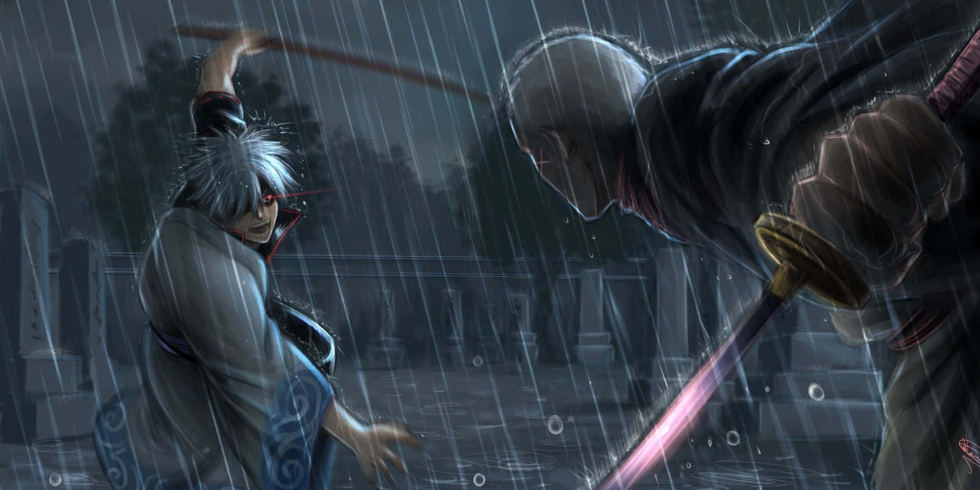 Gintama, Kamui, samurai, HD Desktop Wallpaper